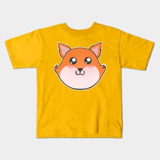 Cute Fox Smiling Face Kids T-Shirt